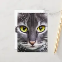 Wonderful cat portrait    postcard