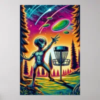 Catch the Breeze | Alien Disc Golf Poster