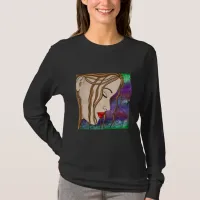 Digital Art | Sad Lady Deep in Thought | Artsy  T-Shirt