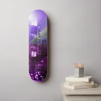 City lights  - modern purple       skateboard