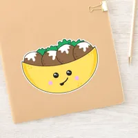 Cute Kawaii Vegetarian Falafel in Pitta Bread Food Sticker