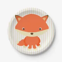 Cute Woodlands Creature Fox Party Cake Plate