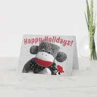 Sock Monkey - Bowty Christmas Cards