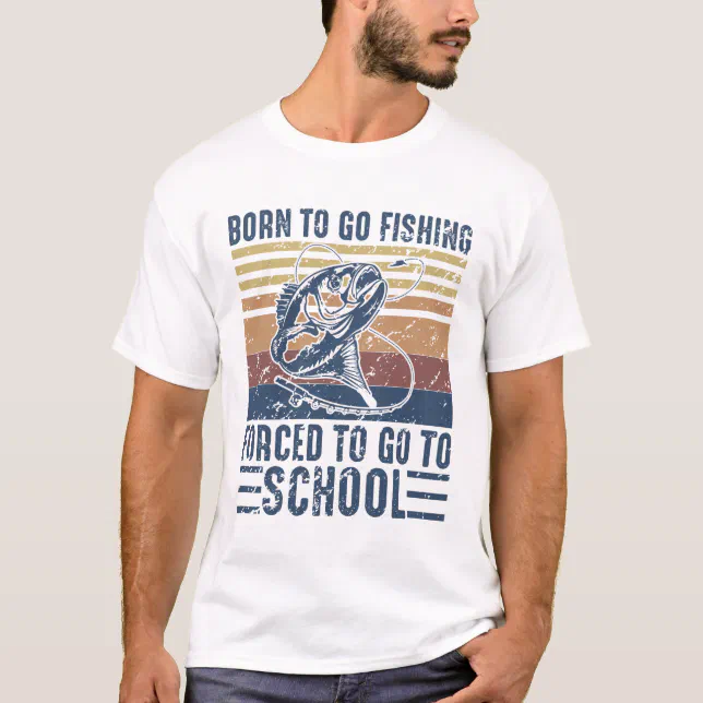 Funny Born To Go Fishing Bass Fish Fisherman Boys T-Shirt