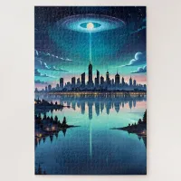 Out of this World - Magical Nighttime Skyline Jigsaw Puzzle