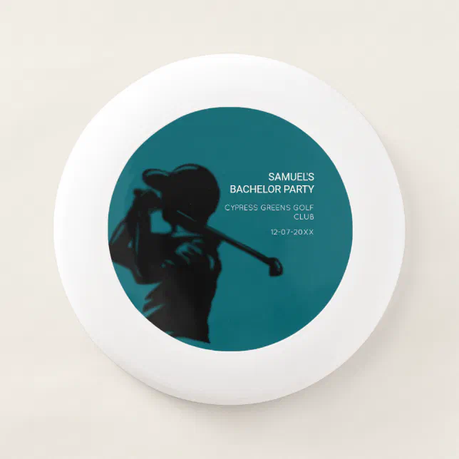 Black golfer Golfing Trip Bachelor Party minimal  Wham-O Frisbee