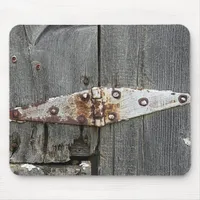 Hinge on Old Barn Wood Mouse Pad