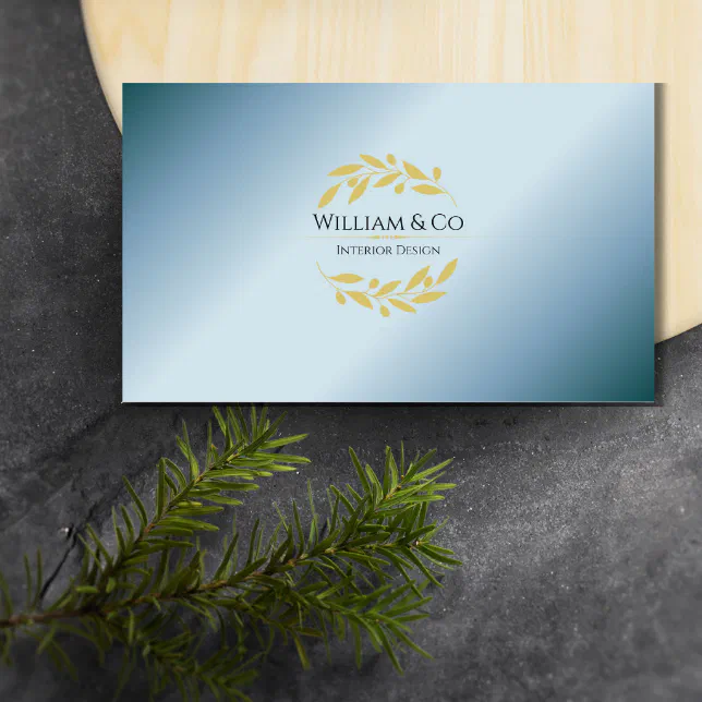 Olive Branch Wreath Professional Modern Minimalist Business Card