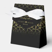 Geometric Wedding Favors Gold/Black ID477 Favor Boxes
