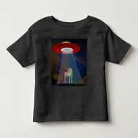 Unicorn Under UFO Rainbow Beam at Night, ZKoA Toddler T-shirt