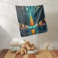 Iridescent Holiday Dream 🎄 Glowing Christmas Tree Baby Blanket