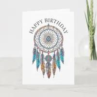 Happy Birthday Blue Dreamcatchers Mystical Card