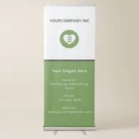 Green and White Nature-Inspired Business Promotion Retractable Banner