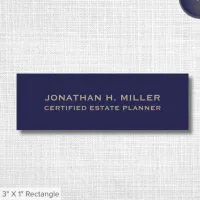 Professional Employee Name Tag with Title