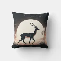 Serenity in Motion Antelope-Inspired Throw Pillow