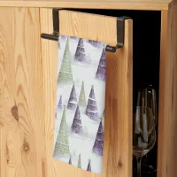 Purple Green Christmas Pattern#8 ID1009 Kitchen Towel