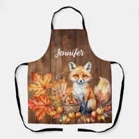 Cozy Fox Rustic Fall Apron