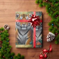 Cute Tiger Couple in forest Wrapping Paper