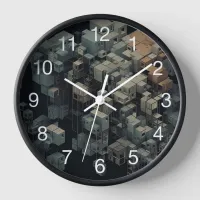 Scaffolding vector art clock