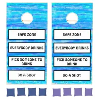 Blue and Purple Drinking Rules Outdoors Game