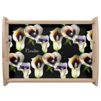 Sublime Watercolor Arum Calla Lilies Serving Tray