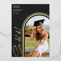 She Did It Arch | Photo Graduation Announcement