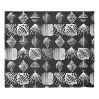 Bold Caribbean Tribal Mudcloth – Black & White,  Duvet Cover