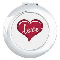 love in heart valentines makeup mirror