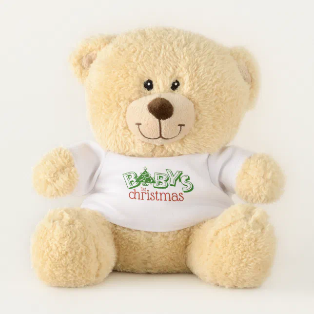 Cute Playful Baby's First Christmas Teddy Bear
