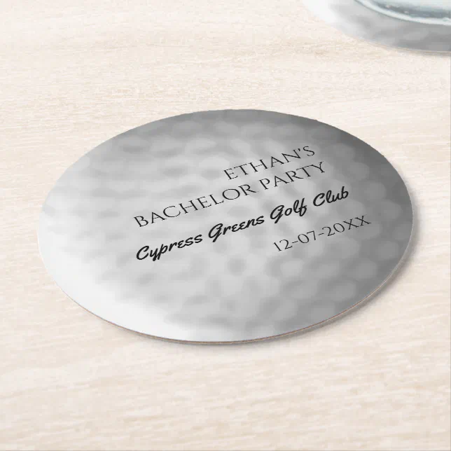 Golf Bachelor Party - Golfing trip Classic Stylish Round Paper Coaster