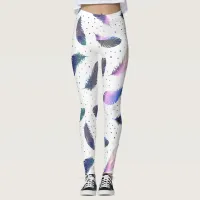 *~* Yoga Pilates Meditation Uplifting Feathers Leggings