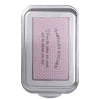 Pretty Polka Dot Patterned Light Pink Kitchen Cake Pan