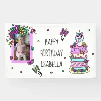 Thumbnail for Happy Birthday Banner Personalized Unicorn