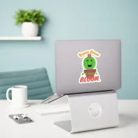 Boom Time To Bloom Cute Cactus Cartoon Joy Sticker