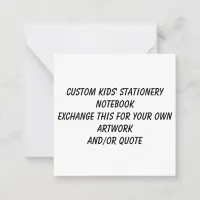 Customize Add Name Photo or Artwork Note Card