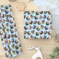 Cute Christmas Kittens in Holiday Boxes Wrapping Paper