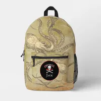 Personalized Pirate Captain Printed Backpack