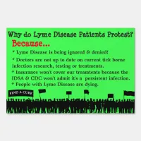 Lyme Disease Protest & May is Awareness Month Sign