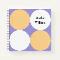 Mid-Century Modern Geometric Circles Retro Chic Notebook