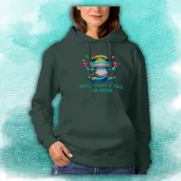 Modern Inhale Exhale Green Frog | Hoodie