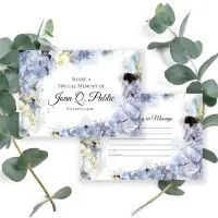 Blue Hydrangea Watercolor Share a Memory Funeral  Note Card