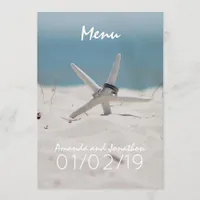 Coordinated Beach Wedding Theme Suite Menu