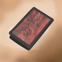 Beuatiful Red Marble Trifold Wallet