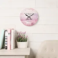 "He Made Everything Beautiful" Watercolor Sunset Large Clock