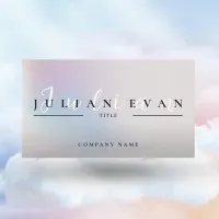 Simple Holographic Elegant Script Beauty  Business Card