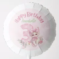 3 Year Old Birthday Party Kitten Theme Balloon