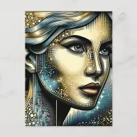 Abstract Ai Art | Women's Face Postcard