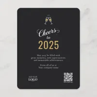 Cheers to 2025 Business Logo Corporate Calendar Holiday Card