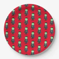 Cute Vampire Halloween Party Paper Plates