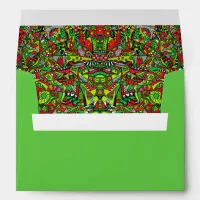 Psychedelic Tribal Abstract Colorful Composition Envelope